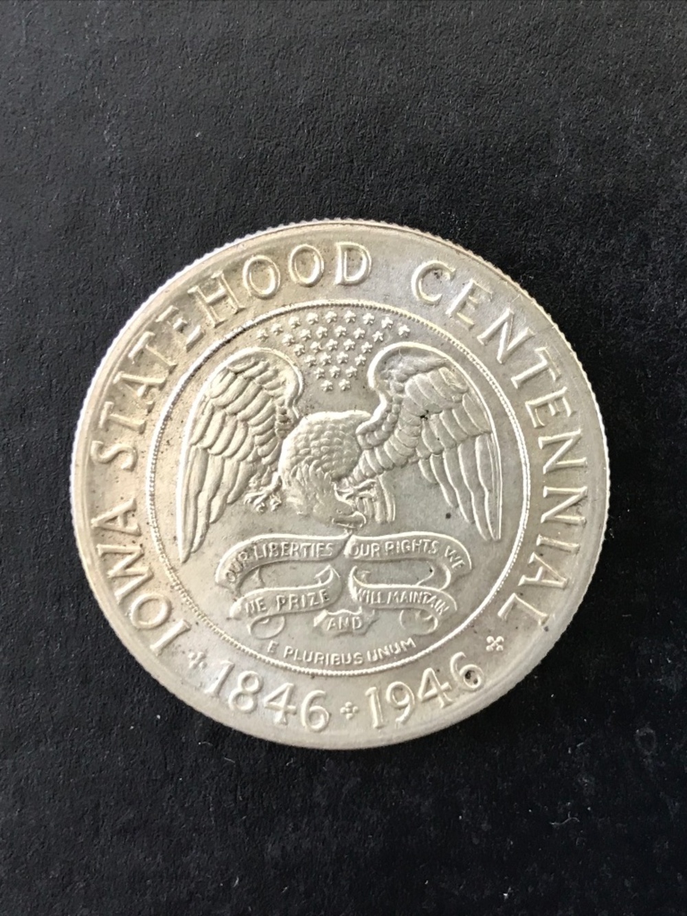 1946 P Iowa Commemorative Half Dollar, Uncirculated, Details, 90% Silver